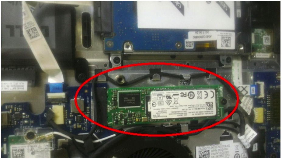 Vị trí lắp ổ SSD M2 Sata